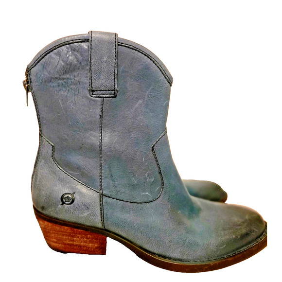 Born Wynd Turquoise Western Leather Boots Women's Size 7 - Picture 5 of 10
